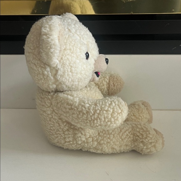 Vintage Snuggle Cream Plush Teddy Bear for Kids - Picture 4 of 6
